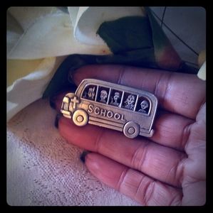 Vintage L. Razza School Bus Brooch